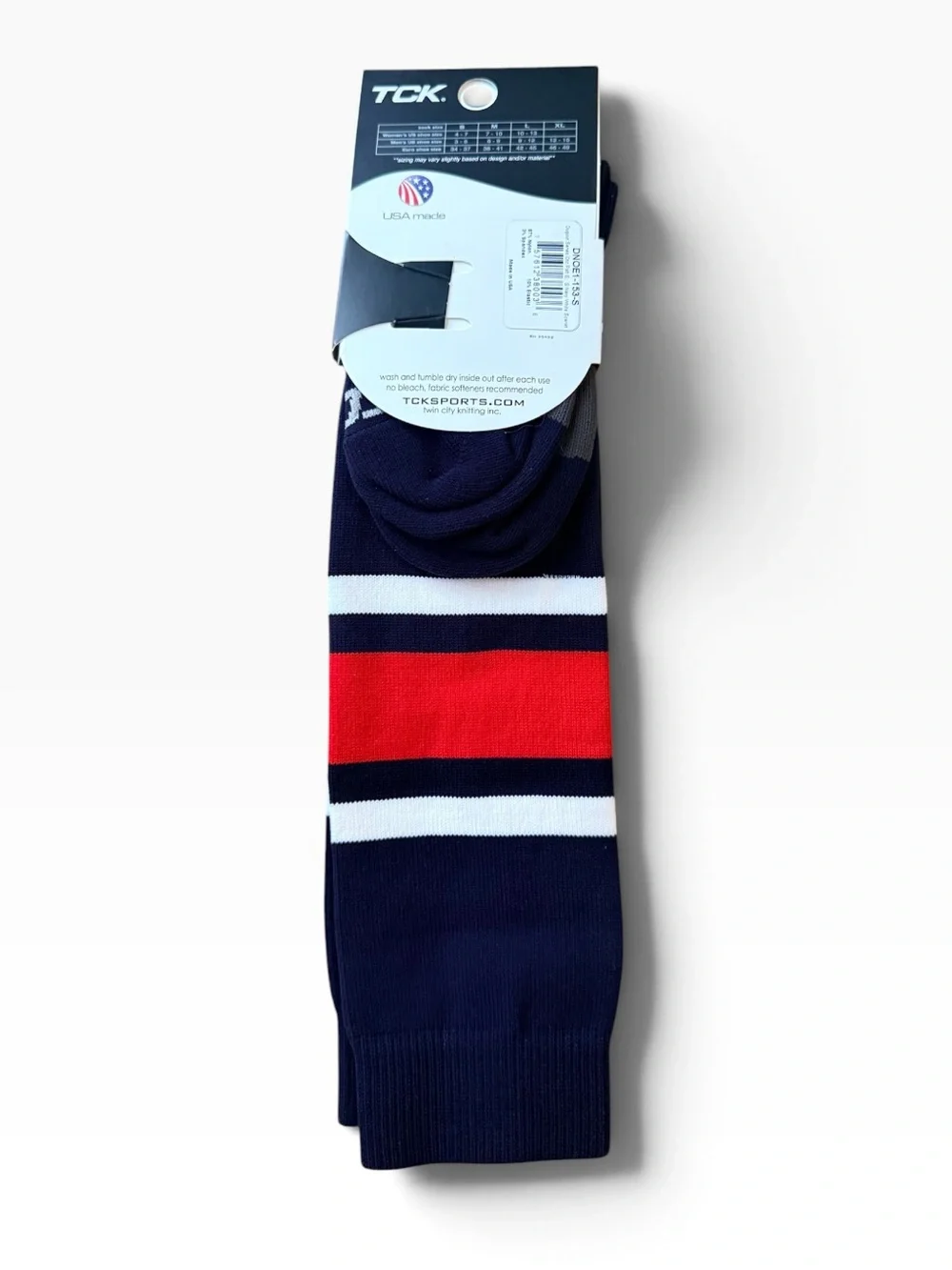 TCK Dugout Series OTC Baseball Softball Socks Navy White Scarlet Small NWT USA